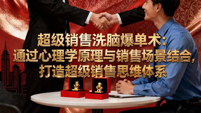 超级销售洗脑爆单术：通过心理学原理与销售场景结合,打造超级销售思维体系-摇钱述